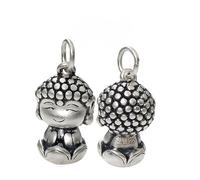 XJHNB 20 * 11mm 999 Argent Sami Collier S Tridimensionnel Bouddha Maitreya Pendentif Commande Bouddha Amitabha Bouddha Hommes Et Femmes Style Ethnique