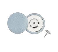 XJHNB 50 Ensembles de Boutons de Casquette de Baseball, 17 mm/0,67 Pouces, Boutons de Remplacement pour Chapeaux Noirs, Fournitures de réparation, Tissu recouvert de Boutons Ronds à Tige en métal