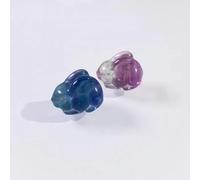XJHWD 10 * 14MM 3pcs Rabbit Fluorite Natural Stone Beads for Bracelet Making Natural Gemstone Beads/Charm/Pendent for Jewellery Making