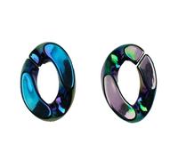 XJHWD 20 * 30MM 30 pièces Anneaux de Liaison en Acrylique Vert/Rose Anneaux de Liaison de chaîne en Acrylique connecteurs de Lien Rapide pour Bijoux Boucle d'oreille chaîne de Lunettes téléphone