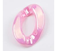 XJHWD 20 * 30MM 30 pièces Anneaux de Liaison en Acrylique Vert/Rose Anneaux de Liaison de chaîne en Acrylique connecteurs de Lien Rapide pour Bijoux Boucle d'oreille chaîne de Lunettes téléphone