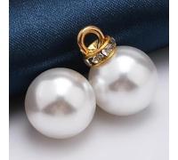 XJHWD 8-16MM 50 pièces Boutons de Fleur de Perle de Couleur Noire Boutons de Perles Rondes pour Coudre des Boutons à Dos Plat de Fausses Perles Boutons à Tige en métal