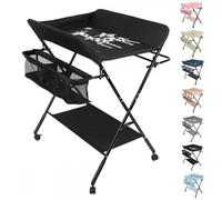 XJING-Table à langer pliante, jouer au lit，et vous pouvez facilement changer les couches / vêtements de votre bébé