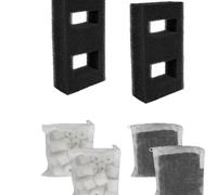 XJJAUGKLY Lot de 2 kits de filtration pour aquarium Fluval Flex 57L avec recharges de filtre à charbon, filtres en mousse, anneaux en céramique et câble filtrant pour une eau claire et un aquarium