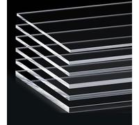 XJJDCB Plaque en Acrylique 3mm, Panneau PMMA Transparent de Qualité Industrielle pour Découpe Laser, Présentoirs, Vitrines & Projets DIY, Finition Haute Performance,35x35cm 3Pcs