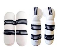 XJKLBYQ 1 Ensemble de karaté, équipement de Protection protectrice PU Taekwondo, équipement Sparring Comprend Un Garde Jambes et Un Bras Jambe Paire avec du Ruban adhésif pour Le vélo, l'art Mart