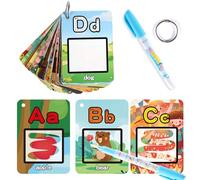 XJKLBYQ Alphabet Water Coloring Book, 26 Cartes Flash pour Les Enfants de 3 à 5 Ans, Jouet d'apprentissage éducatif pour Les Tout-Petits