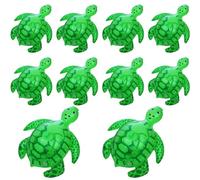 XJKLBYQ Animaux gonflables, Tortue de mer, 10 pcs éclairer des Animaux gonflables en PVC de Ballon de Tortue avec Une Corde élastique 6,7x7,9x3,7 Pouce
