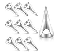 XJKLBYQ Anneaux de séparation de Cheveux en métal | Outil de séparation et de sélection des Cheveux, 10 pcs PCUS Traité Outil d'anneau de Doigt, de Cheveux argentés d'anneau de Poil de Poil