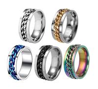 XJKLBYQ Anneaux d'ouvre-Bouteille en Acier Titane ouvre-Bouteille de bière Anneaux de Tire-Bouchon pour la fête 5 pièces Tire-Bouchon