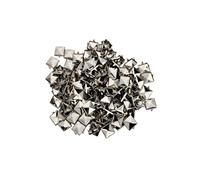 XJKLBYQ Carré Pyramide Rivets DIY métal Clou Clous clouts Accessoires Punk Rock cloueads Pointes pour Sacs de vêtements en Cuir Chaussures Rivet Artisanat Argent 7 mm 100pcs Rivet