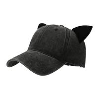 XJKLBYQ Chat d'oreille de Chat, Chapeau avec Oreilles, Casquette de Baseball Chat d'oreilles de Chat, drôle Papa Chapeau Vintage des Femmes lavées