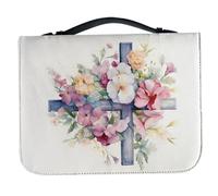 XJKLBYQ Couvertures de la Bible, Sac biblique imperméable, PU Leather Men Bible Bible Case, Cross Church Sac avec poignée zippée pour Les Femmes/XL