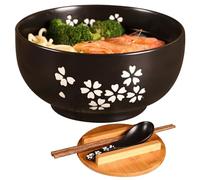 XJKLBYQ Ensemble de Bol de Ramen de 1000 ML, Bol de Ramen avec Baguettes et cuillère, Bols de Nouilles pour Udon, soba, pho, Riz et Soupe, Micro-Ondes et Lave-Vaisselle