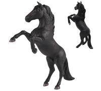 XJKLBYQ Ensemble de Chevaux - Figurine de Cheval 4x6 Pouces, Statue Noire Artificielle et réaliste, Jouets, Plastique éducatif et décoratif, Cadeaux pour Enfants