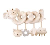 XJKLBYQ Jouet activité de siège d'auto en Spirale, Poussette Arc Baby Berceau Peluche Jouet, Animaux en Peluche bébé sensoriel Carillon Toys pour Nouveau-né 0-6 Mois (éléphant)