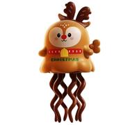 XJKLBYQ Jouet de Poulain Dansant Santa Elk Horloge-ruse Squid Jouet de Danse Aucune Batterie a Besoin d'un soulagement du Stress pour Les garçons et Les Filles Noël, Marron Clair