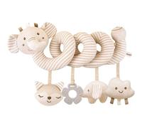 XJKLBYQ Jouet de Poussette pour bébé, Animal en Peluche Suspendu en Spirale avec cueillette et éoliennes, activité sensorielle pour Le Berceau, Gymnase, Nouveau-né 0-6 Mois (éléphant)