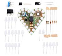 XJKLBYQ Kit de Pratique de soudage, Projet de Soudure à Lampe à LED en Forme de cœur, kit de Soudure électronique DIY pour Les élèves apprenant Le soudage - Blanc