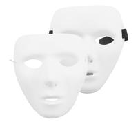 XJKLBYQ Masque Blanc Halloween 2pcs PEINTABLE Face Face Mask MASCH avec STOCHES pour LA Masque Costume Fait