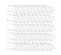 XJKLBYQ Mini Acrylique Signer Le Support d'étiquette Claire Étiquette Afficher Small Name Card Card Rack 50pcs 4x2cm, Petit Rack de Cartes de nom