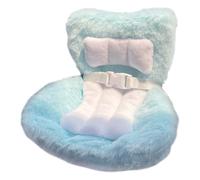 XJKLBYQ Mini Doll Auto siège, siège de sécurité à évent à plissé avec Coussin en Peluche Doux et Base d'abs, décoration et étalage de Voitures Mignonnes pour décoration bouches d'aération (Bleu)