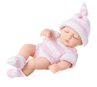 XJKLBYQ Miniature Silicone Full Body Doll Micro réaliste Nouvelle-Danne BÉBÉ Fille Le SAUVAILLE FEMBRE Le Vrais BÉBIES Anti Stress POULLES avec des vêtements, Style 1