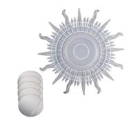 XJKLBYQ Miroir Résine Moules Silicone Soleil Maquillage Miroir Moules Réutilisable Bricolage Artisanat Bricolage Mobile Support pour téléphone