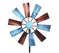 XJKLBYQ Moulin à Vent pour la Cour, 28, 7x9, 5 Filtre à Vent en métal, filateurs de de Jardin imperméables, Sculptures Vintage et pour la pelouse terrasse Style extérieur 2 |.Sculptures et