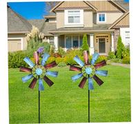 XJKLBYQ Moulin à Vent pour la Cour, pinis à Vent de Jardin, Sculptures de Vent en métal en extérieur Moulin à Vent décorations de Moulin à pelouse pour pelouse de la Jardin