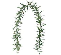 XJKLBYQ Olive Garland, Garland à Feuilles d'olive de 73 Pouces, Garlande d'olive Artificielle, Garland Verrenerie Portable pour Porte d'entrée Mur de Mariage DÉCOR |