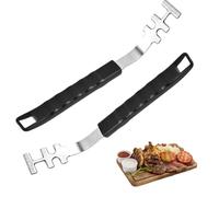 XJKLBYQ Outil de Grille de Grille, Gril 2pcs 10.8x1, 4 Pouce Outil vifille en Acier Inoxydable avec poignée PP Anti-échec pour BBQ, charbroil et Plus