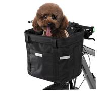 XJKLBYQ Panier de vélo, 10 kg storng Poulot de vélo Pliable Panier Devant, Transporteur Chien Amovible pour Guidon, Lavable en Machine