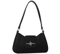 XJKLBYQ Sacs à main pour femmes, sac à bandoulière, sac à main noir en cuir, sacs sous les arasmes minimalistes de capacité Y2K avec chaîne papillon pour femmes