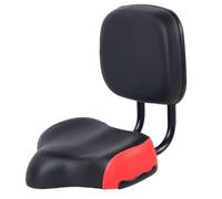 XJKLBYQ Siège de vélo avec Dossier réglable, sièges de vélo en Cuir Confortables Doux pour Le Tricycle Scooter électrique, sièges