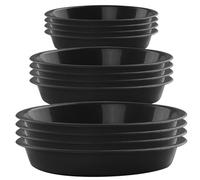 XJKLBYQ Soucoupe en Plante en Plastique, 12pcs de Grands Plateaux d'égouttement de Pot Fleurs, Plateau capteur d'eau Plante, 6 8 Plateaux Ronds 10 Pouces pour Pots, à l'intérieur
