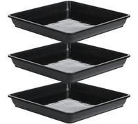 XJKLBYQ Soucoupes en Pot de Plantes 3 pc 9,8x9,8 Pouces Plastique Plante Plateau de Plante Durable Plant Catcher Plateau pour Les Fleurs de bonsaï Succulent Pot Gardening Supplies Small | Saucers