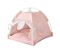 XJKLBYQ Tente intérieure de la Princesse Chat, lit de Chat pour Chiens, Maison de lit de Compagnie de chenil, Animal de Compagnie lit intérieur lit Kennel Tapis Coussin pour Petit médium