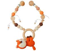 XJKLBYQ Toys de siège d'auto CHAWable, Mignon Fox bébé Pending Toys avec Cloche, Saisie Facile pour la Poussette de Berceau Voyage