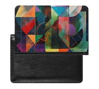 XJLAPWS Étui De Protection De Passeport Sciences Mathématiques Géométriques Colorées Étui De Passeport en Cuir PU avec Fente pour Carte De Crédit