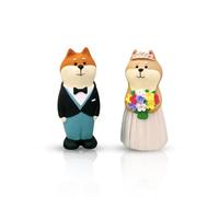 XJLyaya 2 Pcs Figurine Gateau Mariage, Figurine Mariage, Statue de Couple de Mariés, Décorations de Gâteau pour Le Marié, Convient pour Les Mariages, la Saint Valentin, Les Décorations de Voiture