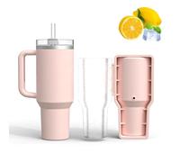 XJLyaya Bac a Glacon, Glacons Moule, Bac a Glacons Avec Couvercle, Moule Glacon Silicone, Glaçon, Adapté aux Tasses Stanley de 20 a 40 Oz, Bière, Whisky, Café, Tout en un (B)