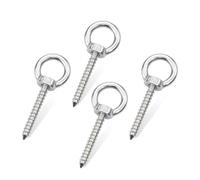 XJLyaya Boulon à œil, 4 PCS Boulon à œil M8 x 80mm Acier Inoxydable, Vis Avec Anneau de Levage, Boulons à Anneau à œil à Tige, Pour Fixation, Suspension, Utilisation Intérieure, Extérieure