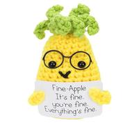 XJLyaya Poupée en Peluche Tricotée, Poupée Tricotée, Poupée Tricotée en Forme de, Cadeau Créatif, Cadeau pour Remonter Le Moral d'un Ami, Décoration de Fête Encourageante Cadeau D'adieu Collègue
