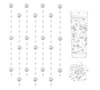 XJLyaya Ruban Perles de, 1,2m 24 Pcs Guirlande de Perles Artificielles, Ruban avec Pearl, Chaîne Perle avec Ligne Pêche, Convient pour Les Bougies Flottantes, Faites à la Main, Mariage (Blanc)