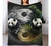 XJmoney Couverture Polaire imprimée en 3D Yin Yang Art pour Adultes, Grande Couverture Moelleuse, Douce, Chaude et légère pour lit, canapé, Bureau, 127 x 152 cm
