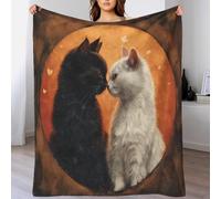 XJmoney Couverture Polaire pour Enfants avec Motif Chat pour lit, canapé, canapé, Couverture imprimée, Couverture en Peluche, Couverture Douce et Duveteuse, 150 x 200 cm