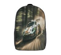 XJmoney Forest Rally Car Race 17 pouces sacs à dos cartable pour enfants, sacs à dos imprimés en 3D pour élèves du primaire et du collège pour garçons filles