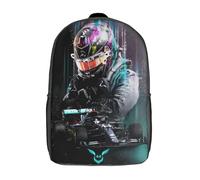 XJmoney Sac à dos d'école de course F1 de 17 pouces, sacs d'école pour filles et garçons, sac à dos avec poche, sac d'école à la mode pour enfants