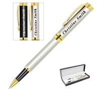 XJone Stylo Personnalisé avec Gravure, Stylo Personnalisable de Prénom pour Homme Femme, Encre noire et 0.7mm